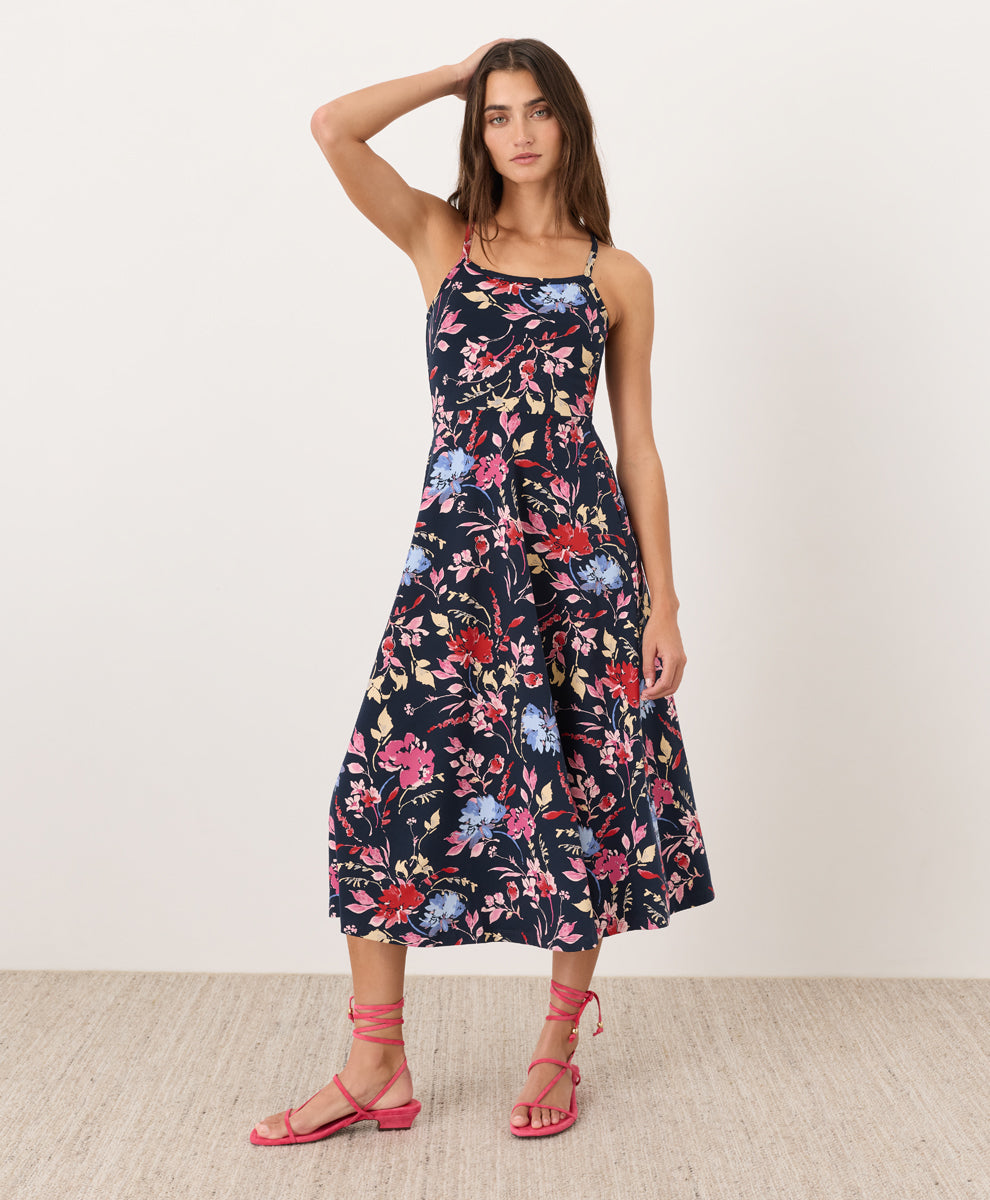 Organic Fit & Flare Midi Dress