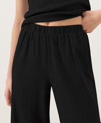 Organic Pointelle Wide Leg Pant