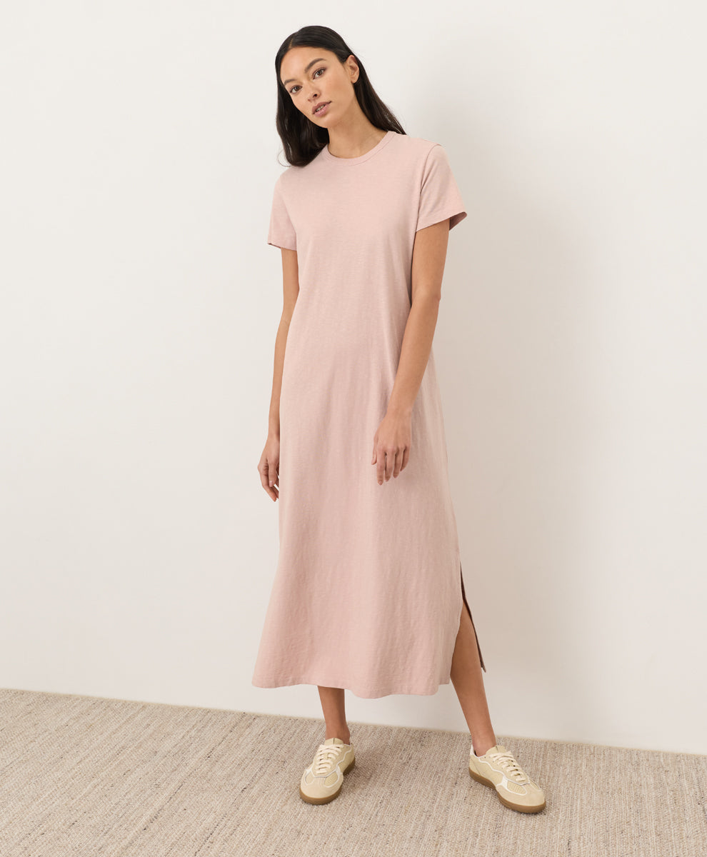 Organic Soft-Slub Essential Easy Tee Maxi Dress