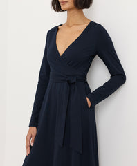 Organic Fit & Flare Wrap Dress