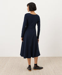 Organic Fit & Flare Wrap Dress