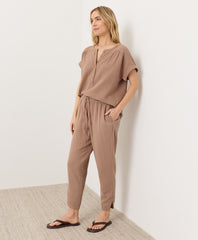 Organic Coastal Double Gauze Tapered Pull-On Pant