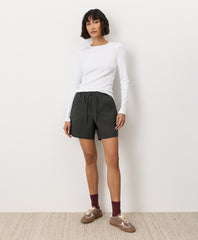Organic Perfect Rib Crewneck Long Sleeve Tee