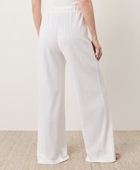Organic Pointelle Wide Leg Pant