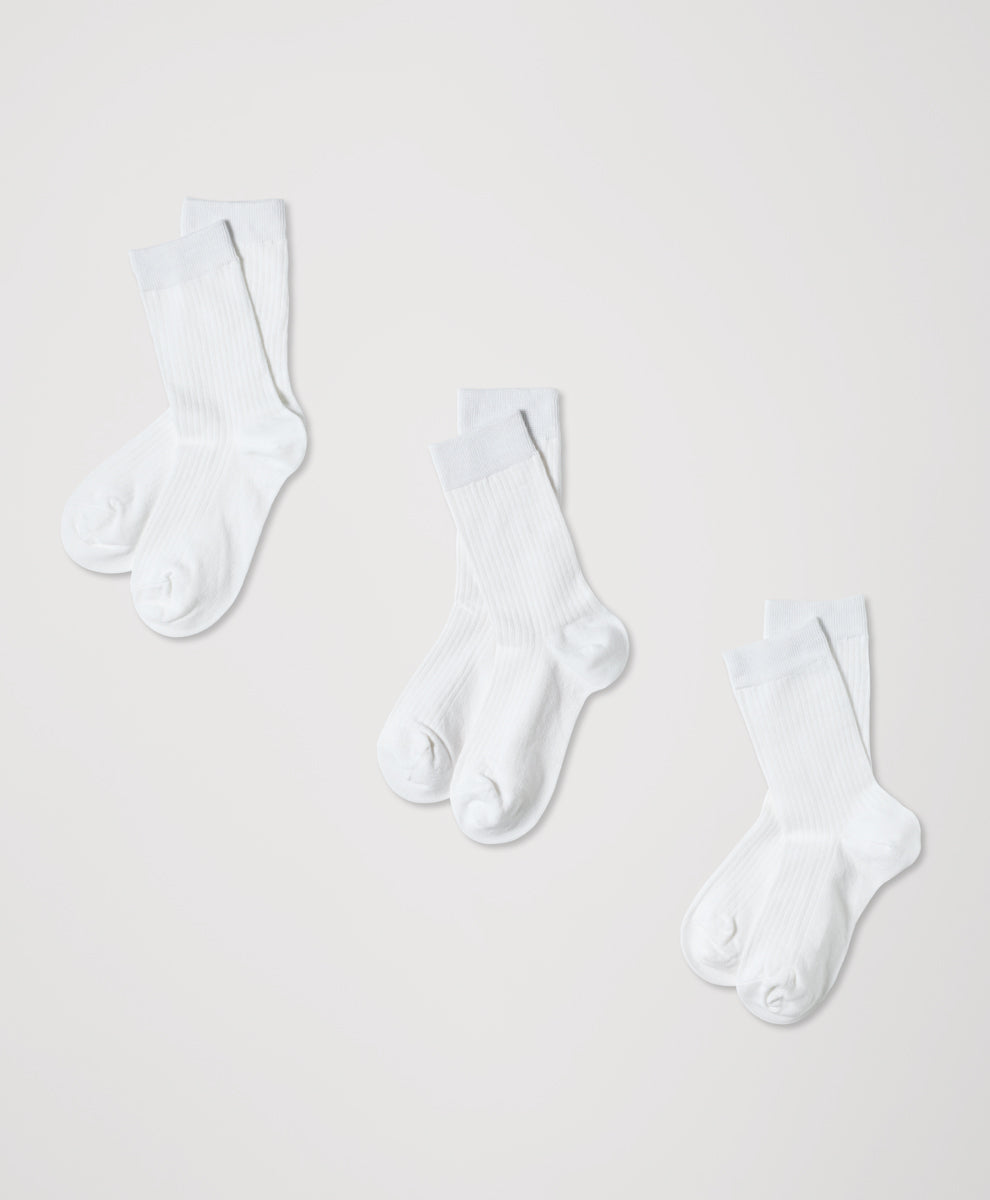 Organic Perfect Crew Socks 3-Pack