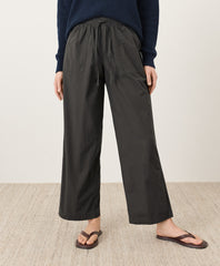 Organic Stretch Poplin Wide Leg Pant