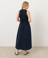 Organic Coastal Double Gauze Smocked Dress