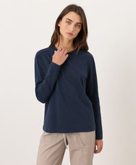 Organic Soft-Slub Essential Crewneck Long Sleeve Tee