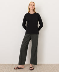 Organic Luxe Essential Crewneck Long Sleeve Tee