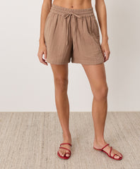 Organic Coastal Double Gauze Curved Hem Short