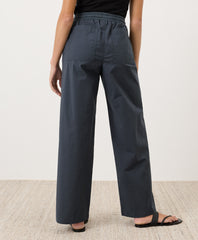 Organic Stretch Poplin Wide Leg Pant