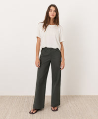 Organic Stretch Twill Wide Leg Pant
