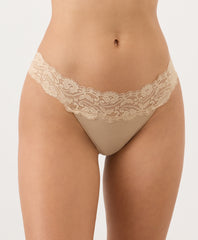 Organic Lace Waist Thong