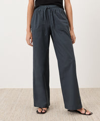Organic Stretch Poplin Wide Leg Pant