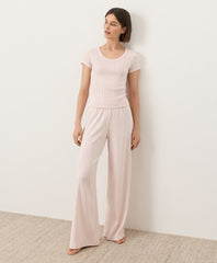 Organic Pointelle Scoop Neck Tee