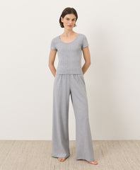 Organic Pointelle Scoop Neck Tee