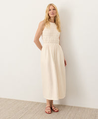 Organic Coastal Double Gauze Smocked Dress