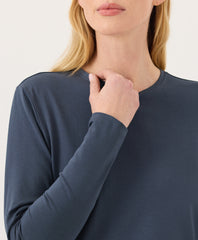 Organic Luxe Essential Crewneck Long Sleeve Tee