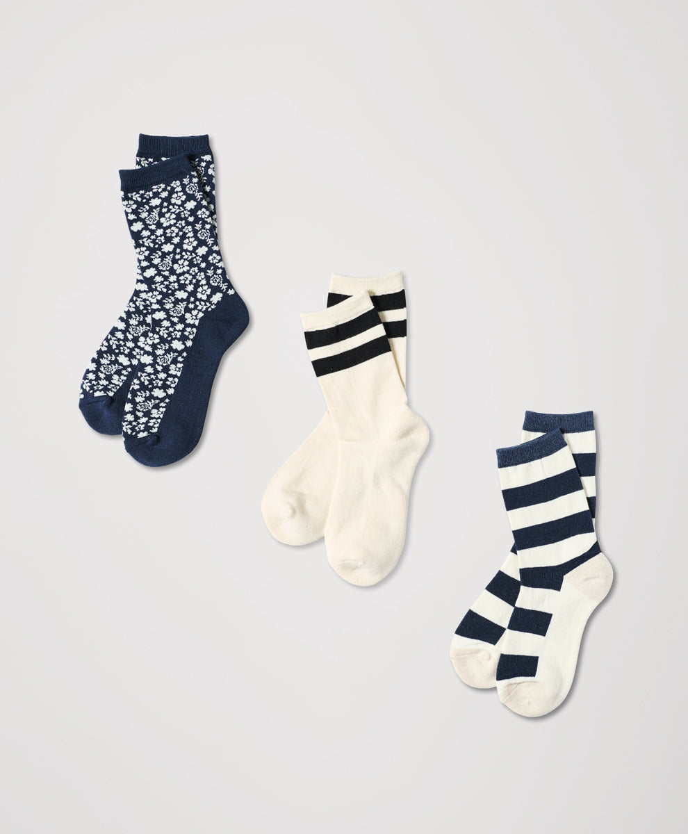 Organic Perfect Crew Socks 3-Pack