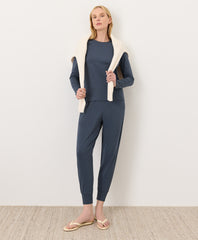 Organic Luxe Essential Crewneck Long Sleeve Tee
