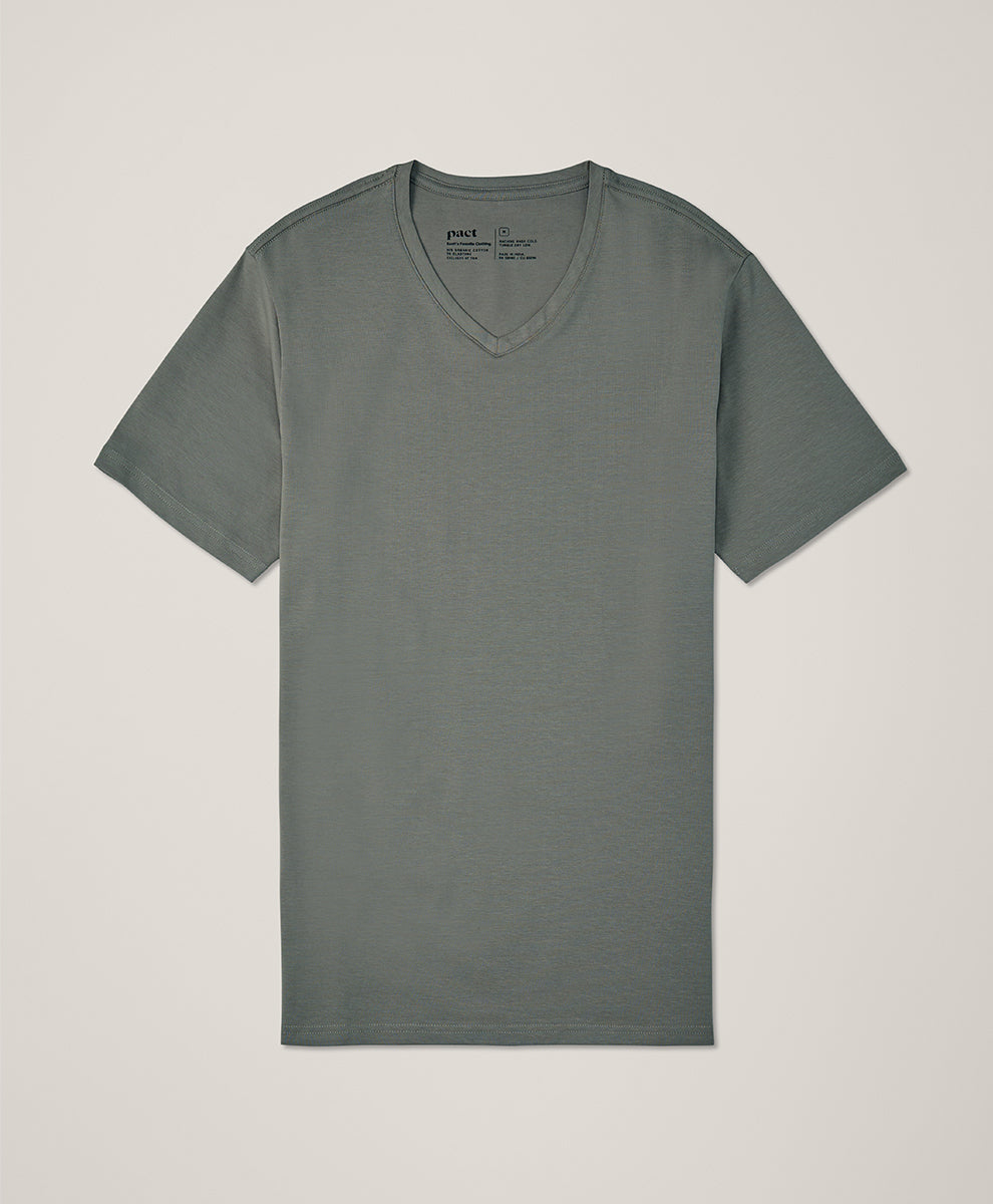 Organic Luxe Essential Slim Fit V-Neck Tee