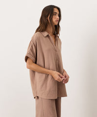 Organic Coastal Double Gauze Oversized Shirt