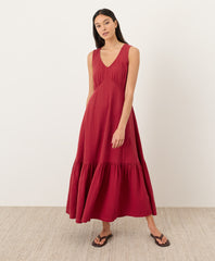 Organic Coastal Double Gauze Beach To Brunch Maxi Dress