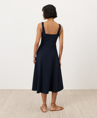 Organic Fit & Flare Square Neck Dress