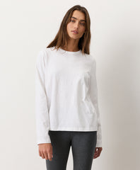 Organic Soft-Slub Essential Crewneck Long Sleeve Tee