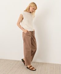 Organic Stretch Poplin Wide Leg Pant