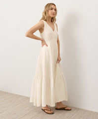 Organic Coastal Double Gauze Beach To Brunch Maxi Dress