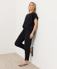 Organic Coastal Double Gauze Tapered Pull-On Pant