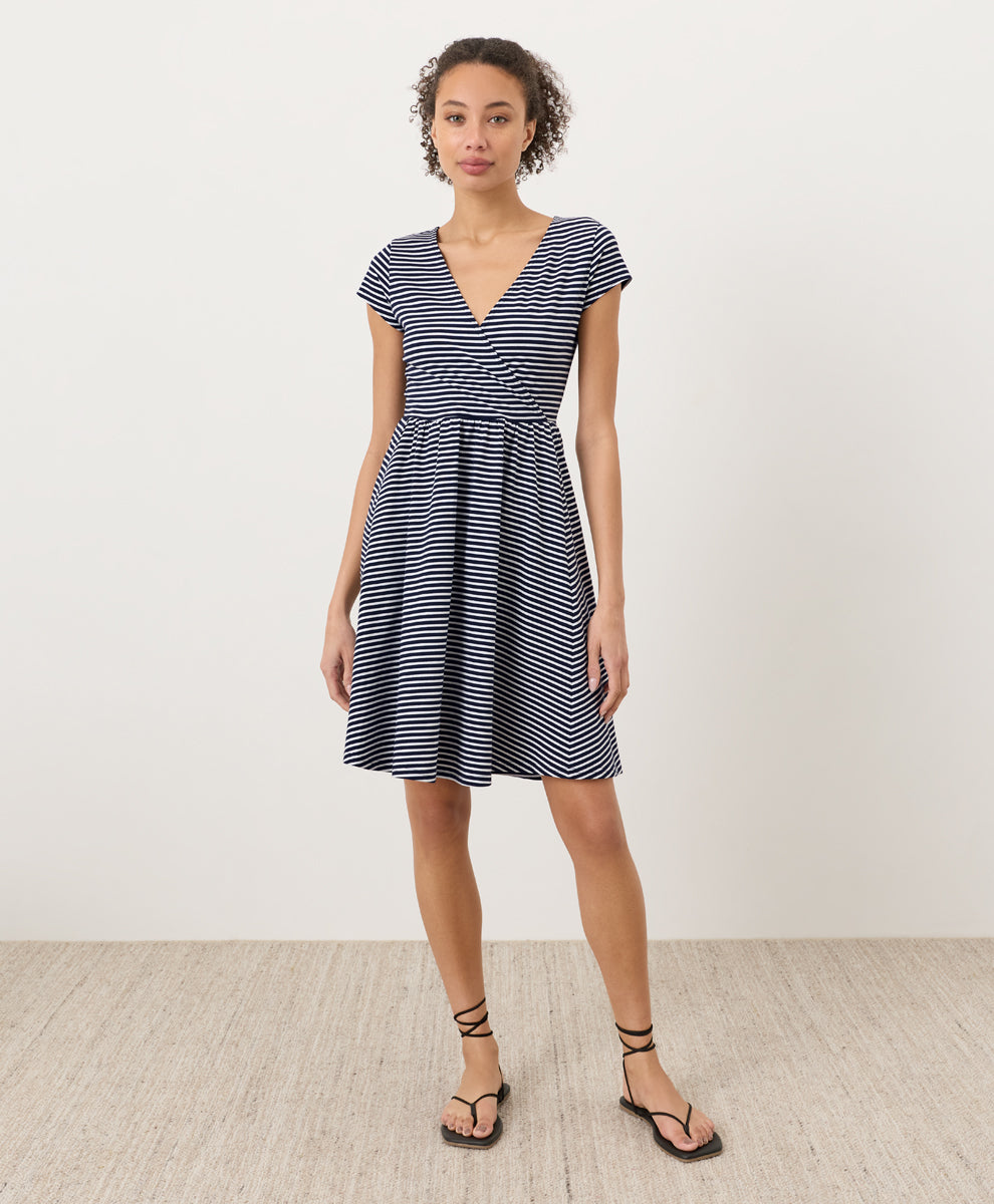 Organic Fit & Flare Crossover Dress