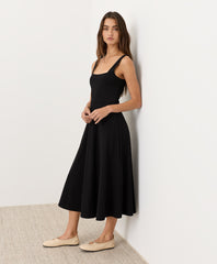 Organic Fit & Flare Square Neck Dress