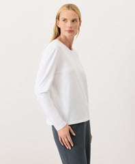 Organic Luxe Essential Crewneck Long Sleeve Tee