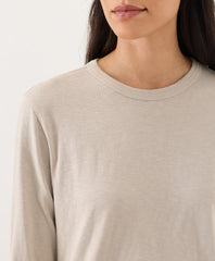 Organic Soft-Slub Essential Crewneck Long Sleeve Tee