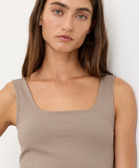 Organic On The Go-To Square Neck Tank