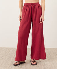 Organic Coastal Double Gauze Split Hem Pant