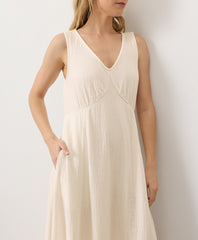 Organic Coastal Double Gauze Beach To Brunch Maxi Dress