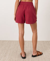 Organic Coastal Double Gauze Curved Hem Short