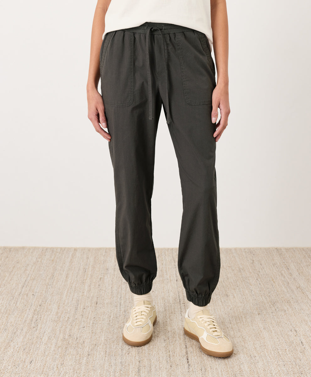Organic Stretch Poplin Jogger