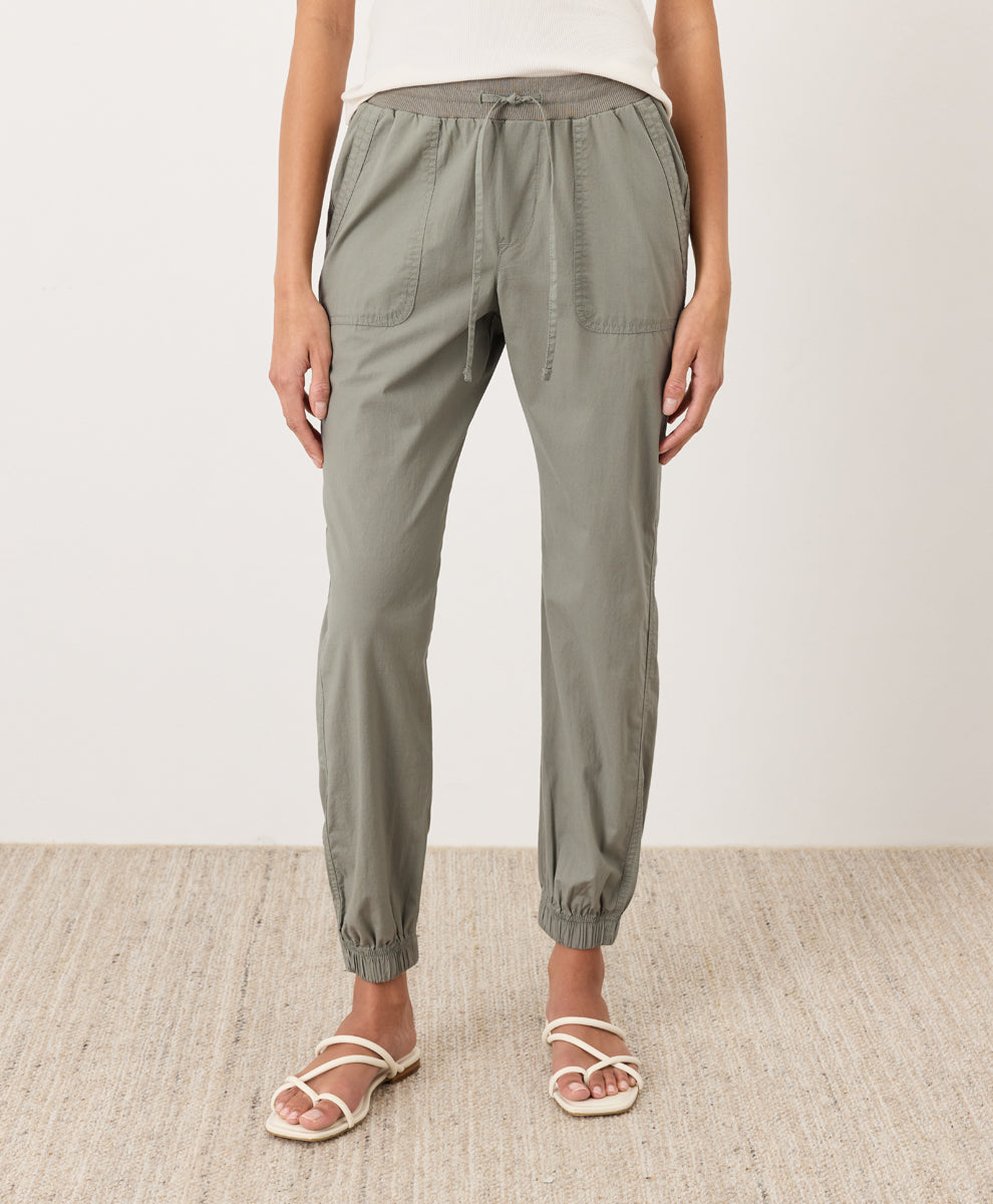 Organic Stretch Poplin Jogger