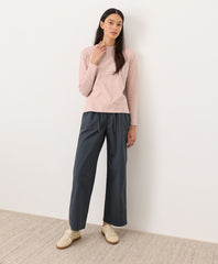 Organic Soft-Slub Essential Crewneck Long Sleeve Tee