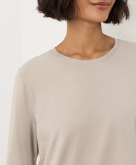 Organic Luxe Essential Crewneck Long Sleeve Tee