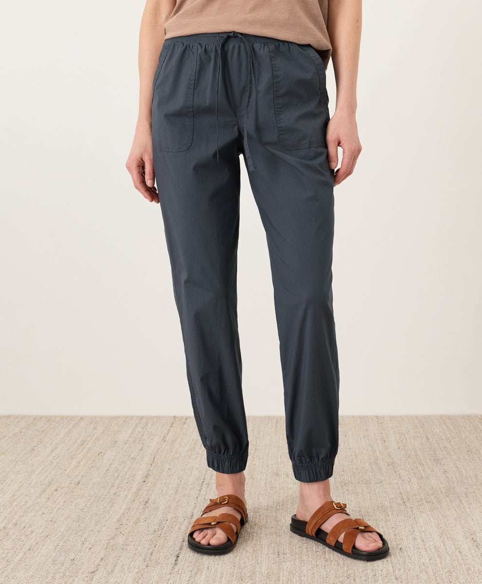 Organic Stretch Poplin Jogger