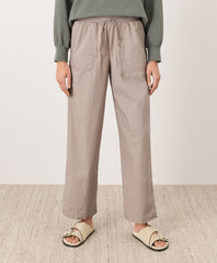 Organic Stretch Poplin Wide Leg Pant