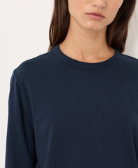 Organic Soft-Slub Essential Crewneck Long Sleeve Tee