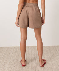 Organic Coastal Double Gauze Curved Hem Short