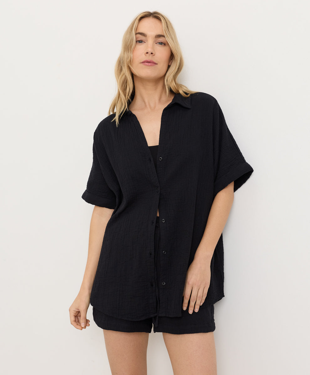 Organic Coastal Double Gauze Oversized Shirt