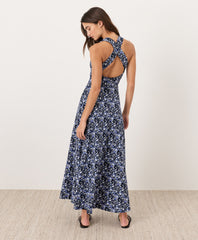 Organic Fit & Flare Open Back Maxi Dress